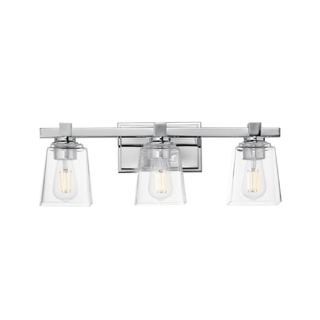 Maxim Lighting Cubos 3-Light Bath Vanity, Polished Chrome 21383CLPC